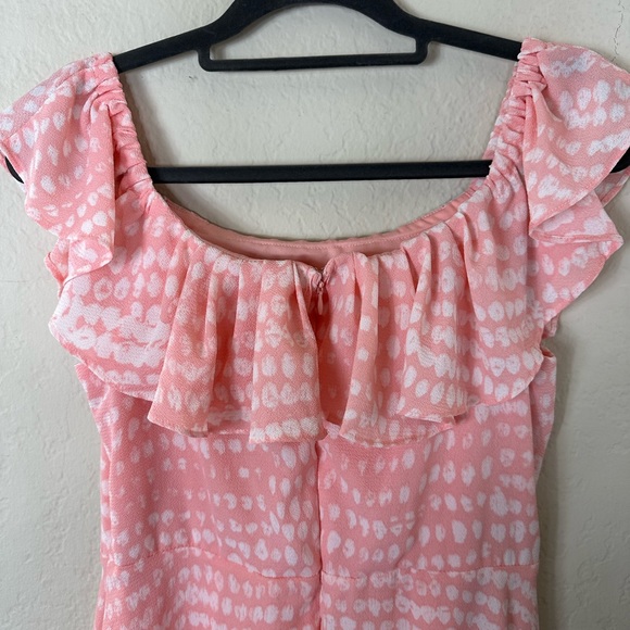 NWT BCGB Paris Women’s Maxi Dress Off The Shoulder Peach Size Medium - Picture 7 of 12